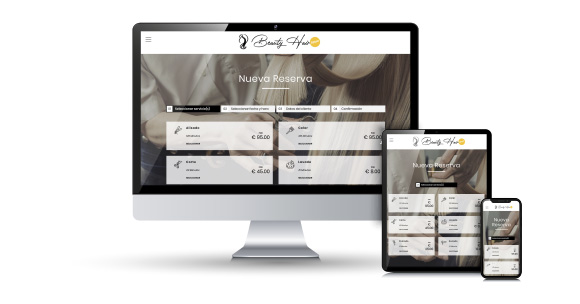 Demo de reservas online para el sector de peluquería
