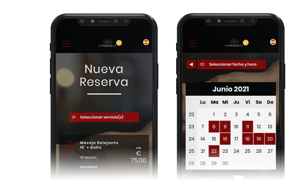 App de reservy con calendario de reservas