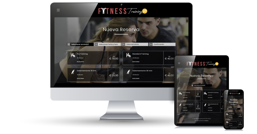 Demo de reservy para un entrenador personal