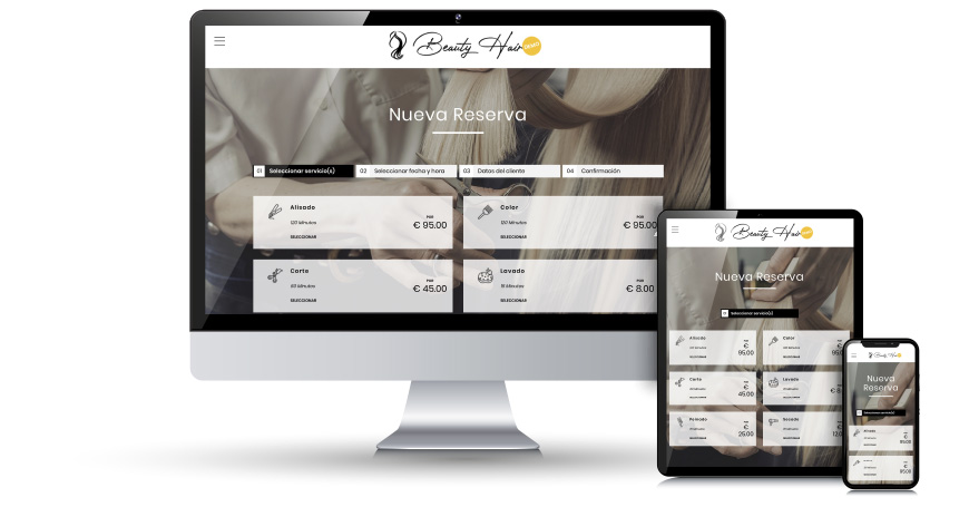 Demo de reservy para una peluquería