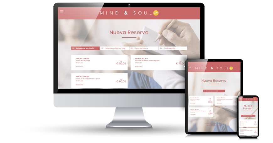 Demo de reservy para un psicólogo